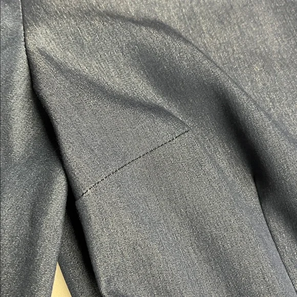 ALEX MARIE Career Old Money Preppy Flare Short SLV Wrap Skirt Navy Blue Dress 4 - Picture 6 of 16